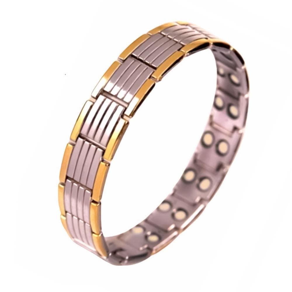 Ultra Magnetic Bracelet for Boys & Men (Silver & Gold)