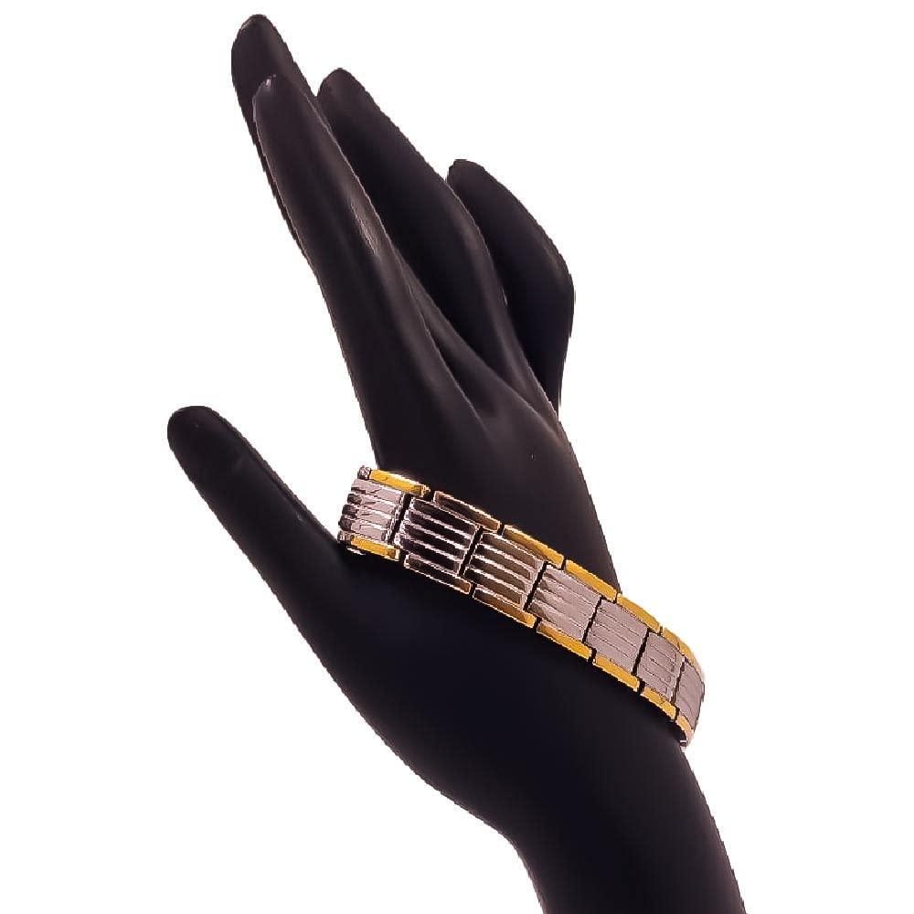 Ultra Magnetic Bracelet for Boys & Men (Silver & Gold)