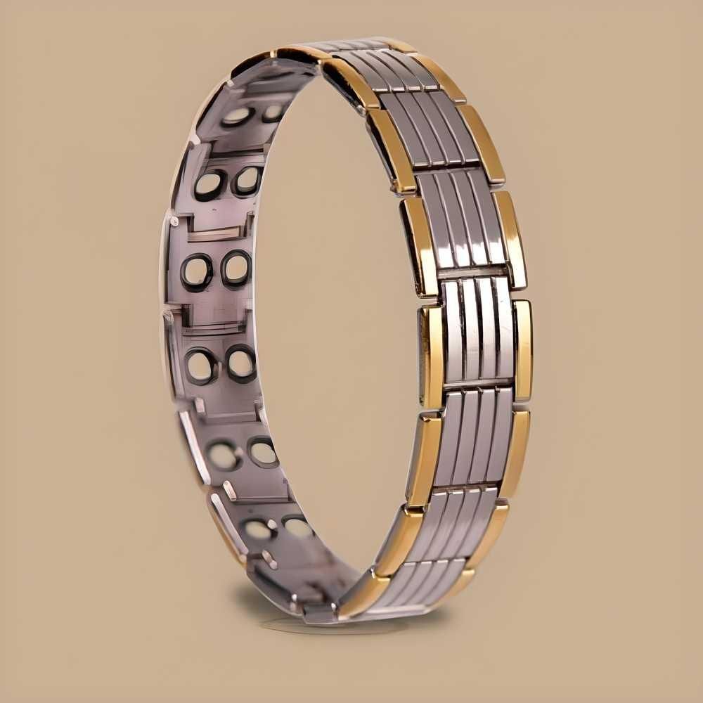 Ultra Magnetic Bracelet for Boys & Men (Silver & Gold)