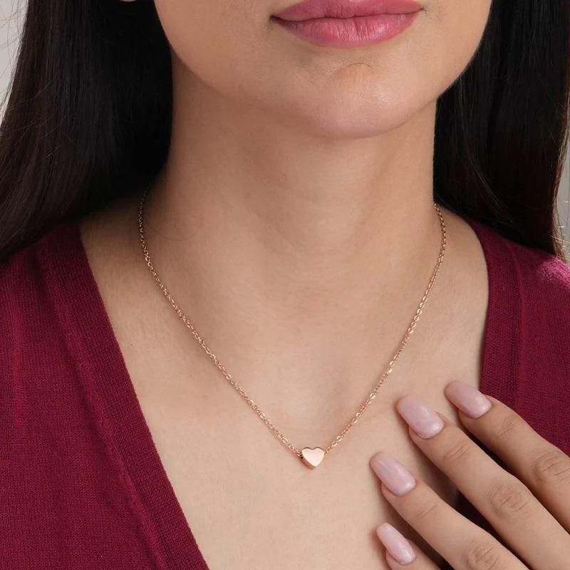 Paris Heart Pendant With Chain Pack Of 2
