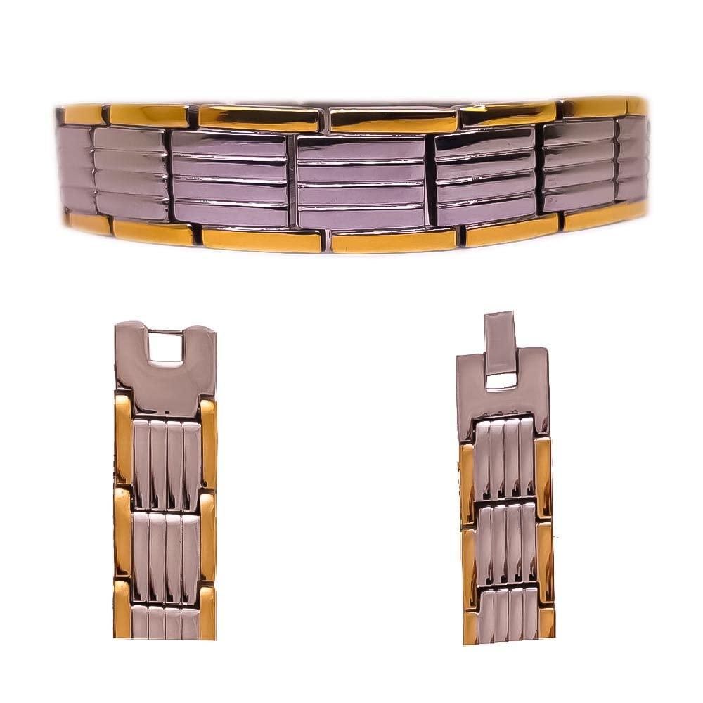 Ultra Magnetic Bracelet for Boys & Men (Silver & Gold)