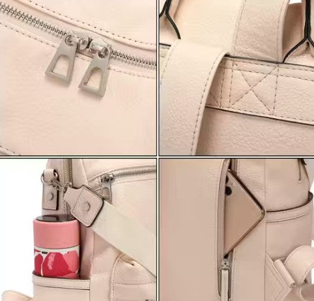 Women Buzz Leather Backpack & Purse