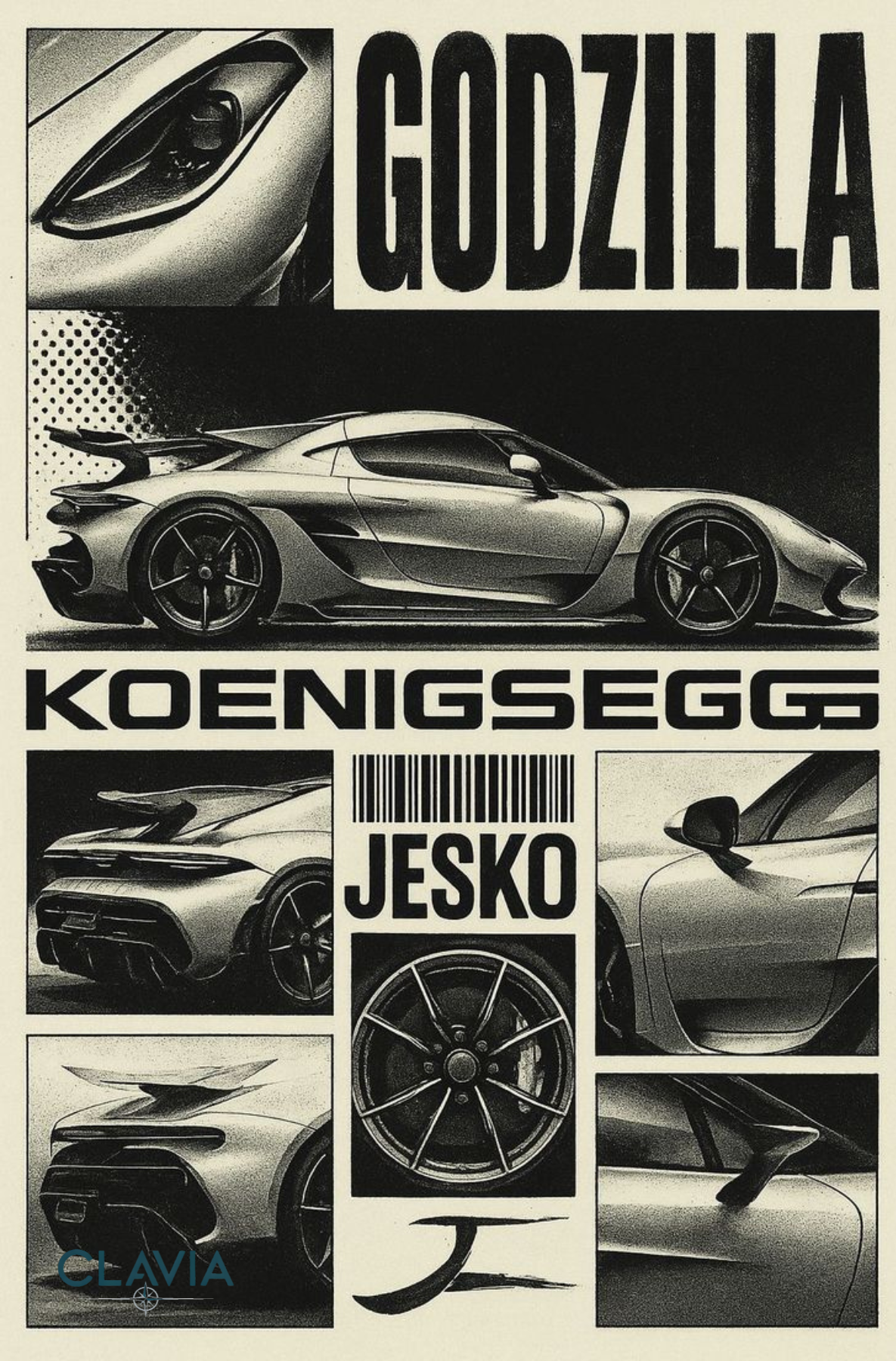 KOENIGSEGG JESKO WALL POSTER