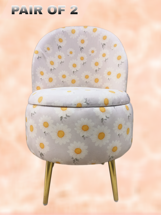 Premium chair flower textured (set of 2)