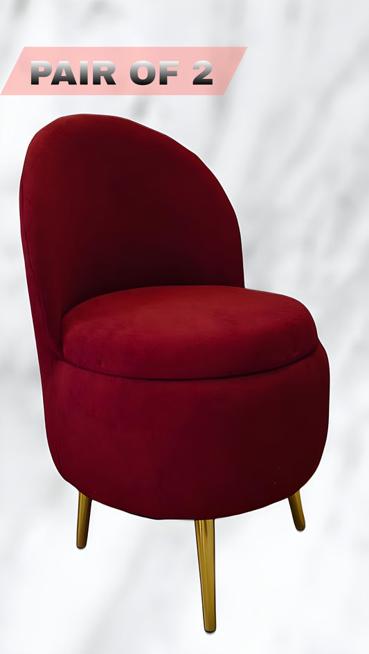 Premium Red & Rani chair (set of 2)
