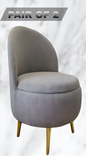 Premium Towel Material Light Grey chair (set of 2)
