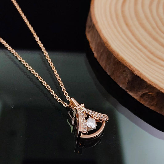 Diamond Glow Pendant With Chain