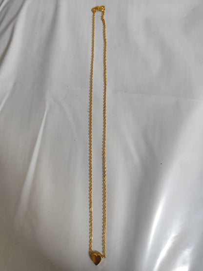 Paris Heart Pendant With Chain Pack Of 2