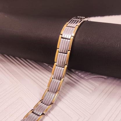 Ultra Magnetic Bracelet for Boys & Men (Silver & Gold)