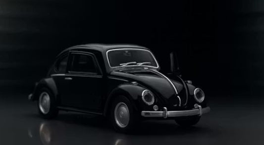 Premium black vintage car die cast model